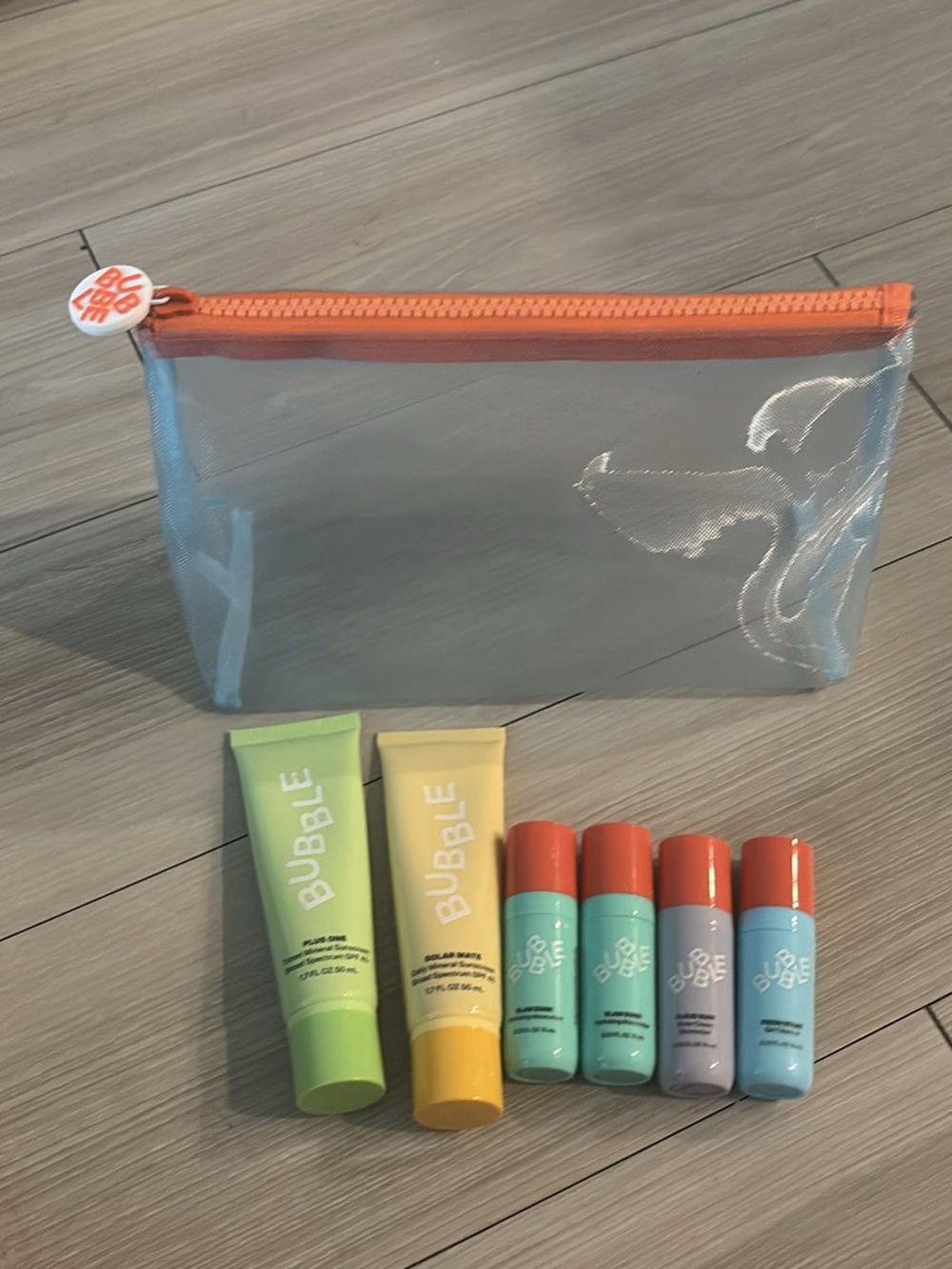 Bubble skincare new set with bag